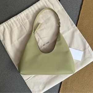 BY FAR Semi Patent Amber Bag in Olive